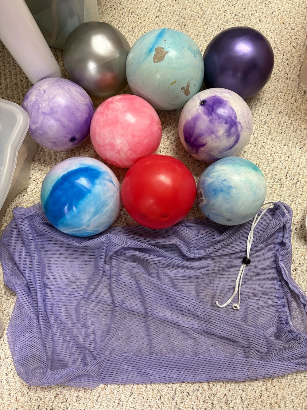 Assorted Colorful Play Balls - Basket Ball and Soccer Ball in next photo